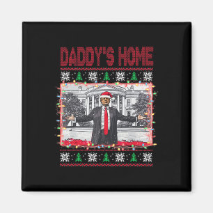 Grappige Daddy's Home Trump Lelijk Kerst Sweater X Magneet