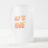 Grappige Dad's Wine Frosted Beer Stein Matglas Bierpul (Voorkant links)