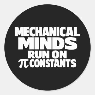Grappige dag werktuigbouwkundig ingenieur 14 maart ronde sticker