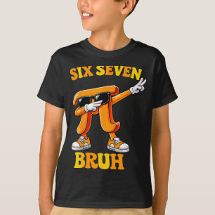 Grappige dag zes zeven bruh 6 7 wiskunde meme kind t-shirt