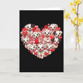 Grappige Dalmatiër Hart Valentijnsdag Dalmatiër Da Kaart (Gele Bloem)