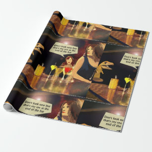 Grappige Dames Avondje Uit Met T-rex Cadeaupapier