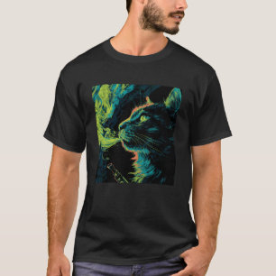 Grappige Dampende Kat, Damp Kitty Meme, Katachtige T-shirt
