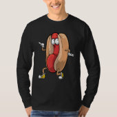 Grappige dansen hotdog voor kinderen jongens meisj t-shirt (Voorkant)