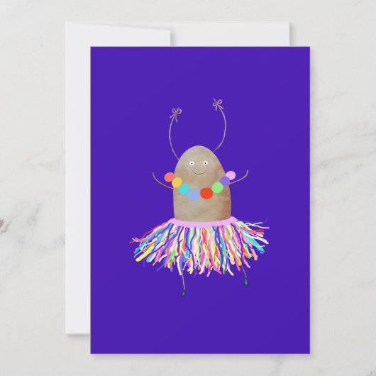 Grappige dansende aardappel kaart (Voorkant)