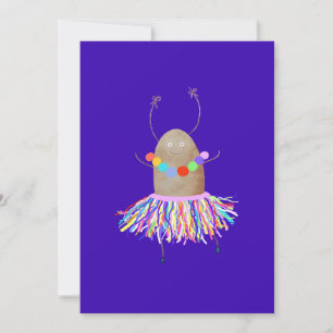 Grappige dansende aardappel kaart