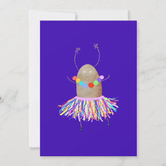Grappige dansende aardappel kaart