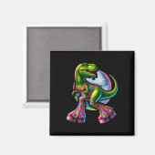 Grappige dansende dinosaurus magneet (Voorkant / Achterkant)