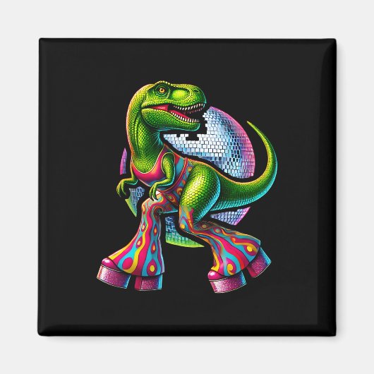 Grappige dansende dinosaurus magneet (Voorkant)