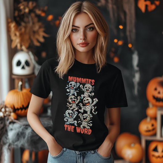 Grappige dansende mummies het woord t-shirt