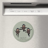 GRAPPIGE Dansende RABBI Gepersonaliseerd met tekst Magneet (Insitu (Vaatwasser))