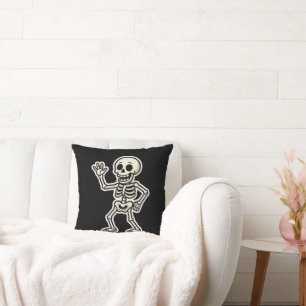Grappige Dansende Skelet Sticker – Schattige Hallo Kussen