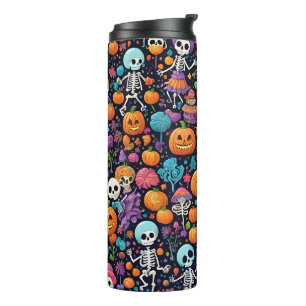 Grappige dansende skeletten Halloween Thermal Tumb Thermosbeker