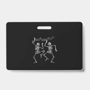 Grappige dansende skeletten kleding Cool Halloween Badge