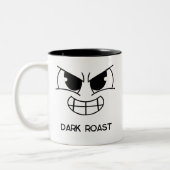 Grappige Dark Roast Evil Face Coffee Mok (Links)