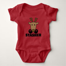 grappige dasher stasher snor rendier