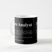 Grappige Data Analist Data Definitie Koffiemok (Voorkant links)
