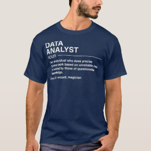grappige data-analist definitiegegevenswetenschapp t-shirt