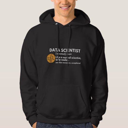 Grappige Data Scientist Definitie Computerwetensch Hoodie (Voorkant)