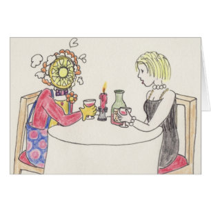 Grappige Date Night Clown Romantische Cartoon Kuns