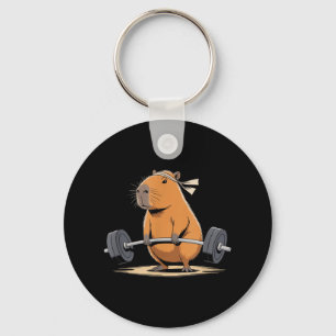 Grappige Deadlift Capybara Schattigee Fitness Capy Sleutelhanger