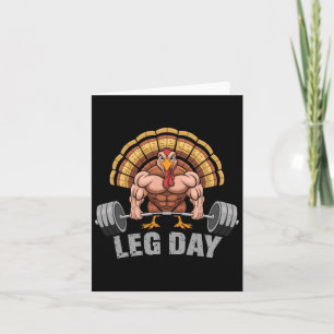 Grappige Deadlifting Turkije Leg Day Thanksgiving Kaart