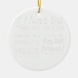 Grappige debatbijeenkomst keramisch ornament