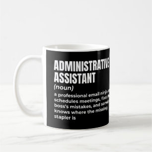 Grappige definitie van administratief assistent koffiemok