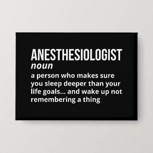 Grappige definitie van anesthesioloog button (Voorkant)