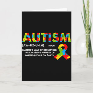 Grappige definitie van autisme - Maand van autisme Kaart