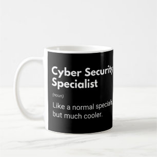 Grappige definitie van cyberbeveiligingsspecialist koffiemok