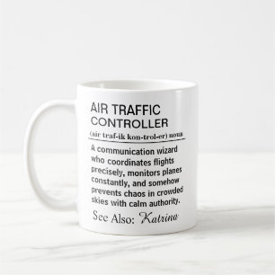 Grappige definitie van luchtverkeersleider koffiemok