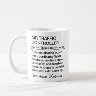 Grappige definitie van luchtverkeersleider koffiemok