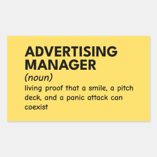 Grappige definitie van marketingmanager rechthoekige sticker