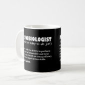 Grappige definitie van microbioloog koffiemok (Voorkant links)