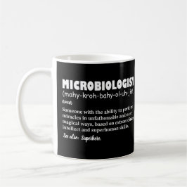 Grappige definitie van microbioloog koffiemok
