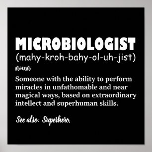 Grappige definitie van microbioloog poster