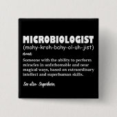 Grappige definitie van microbioloog vierkante button 5,1 cm (Voorkant)