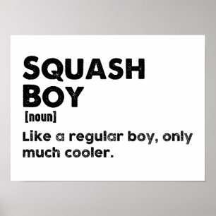 Grappige definitie van squashjongen Squashliefhebb Poster