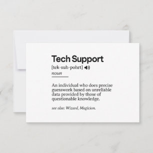 Grappige definitie van technische support   Minima