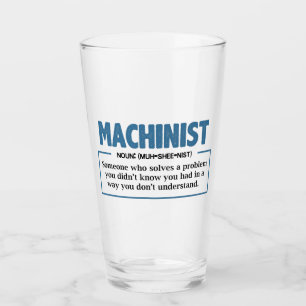 Grappige definitie voor een machinist glas