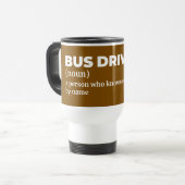 Grappige definitie voor schoolbuschauffeur reisbeker (Voorkant links)