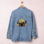 Grappige denim jas met Pug Dog Jacket (Hangar)