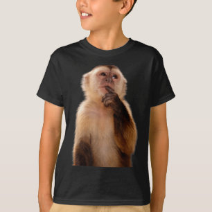 Grappige denkende aap meme sarcastisch t-shirt
