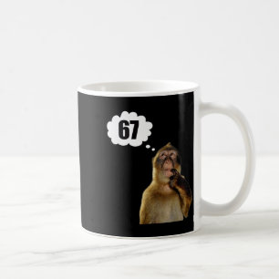 Grappige Denkende Aap Meme Zes Zeven 6 7 Meme Koffiemok