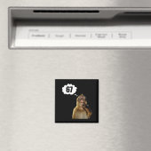Grappige Denkende Aap Meme Zes Zeven 6 7 Meme Magneet (Insitu (Vaatwasser))