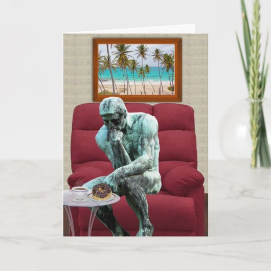 Grappige denker die aan je denkt kaart (Voorkant)