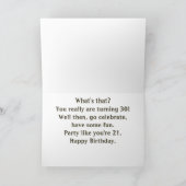 Grappige dertigste verjaardag Kaart, roddeldieren Kaart (Binnen)