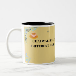 Grappige Desi Chai-mok, Pakistaanse Indiase theeli Tweekleurige Koffiemok