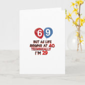 Grappige design 69ste verjaardag kaart (Gele Bloem)